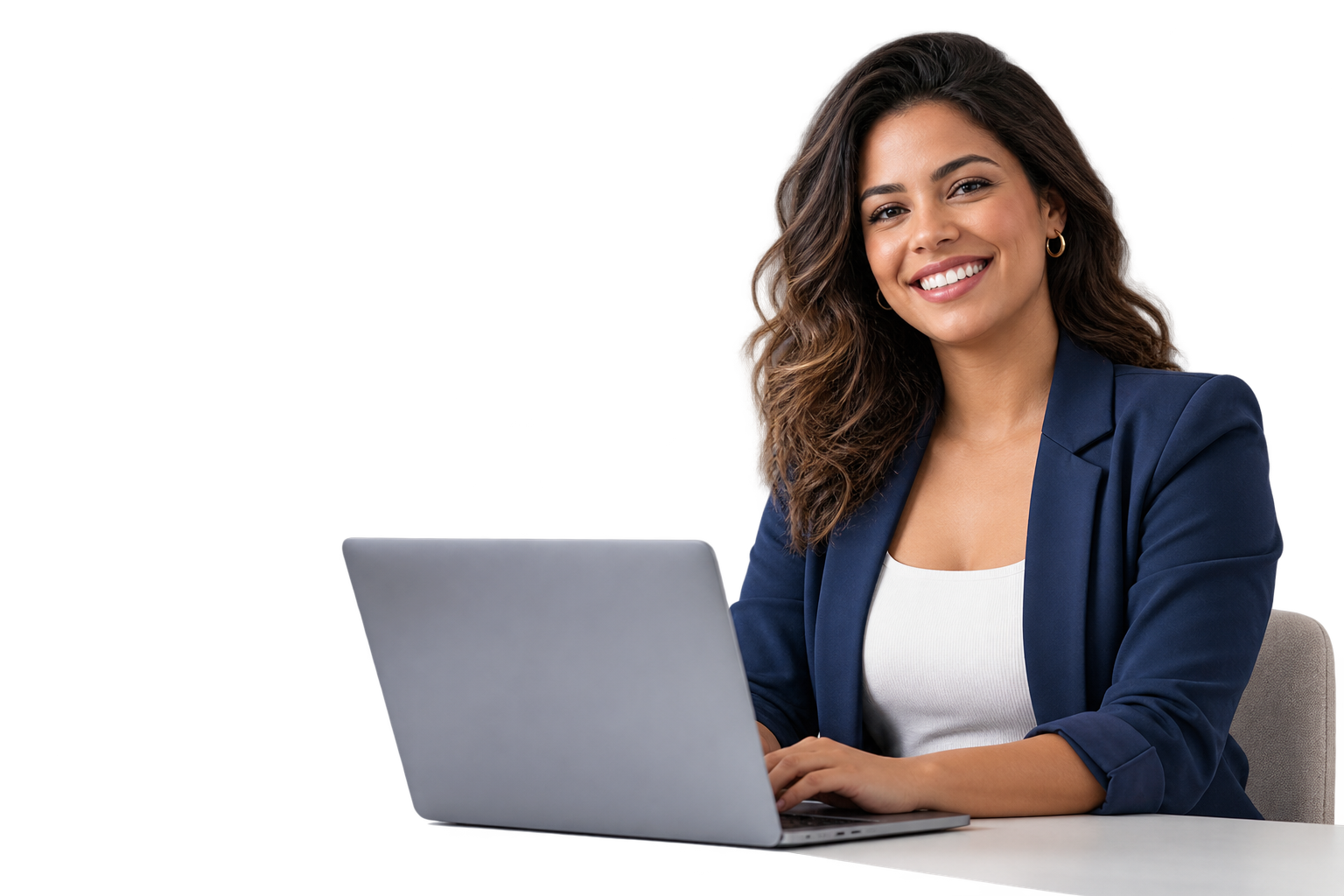 Empreendedora planejando seu site